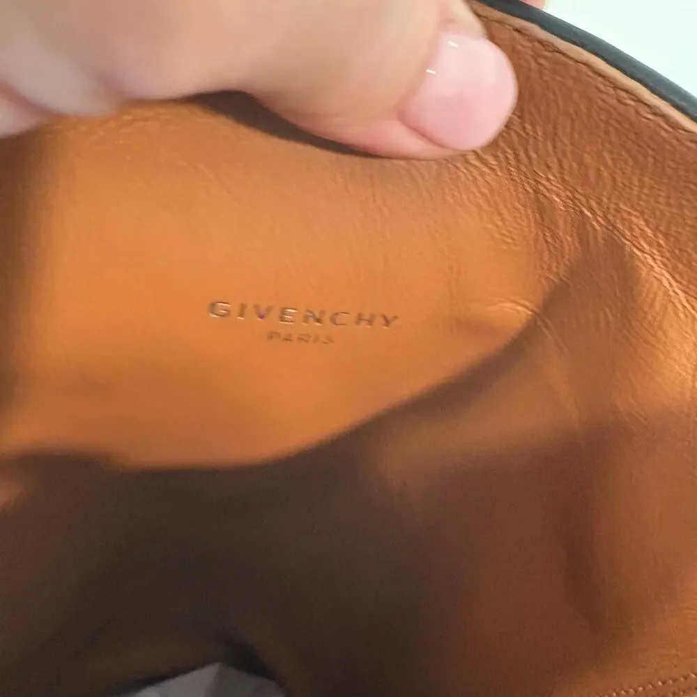 Givenchy Shark Lock Leather Wedge Knee High Boots Black Women’s 38 8 - Picture 15 of 17